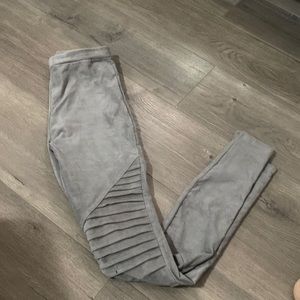 Women’s Gray Suede Leggings